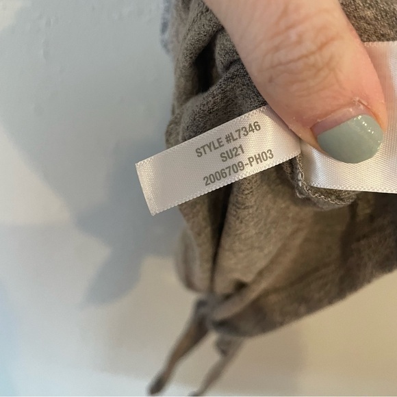 Madewell Mixed Grey Knot Back Short Sleeve Tee - Picture 10 of 10